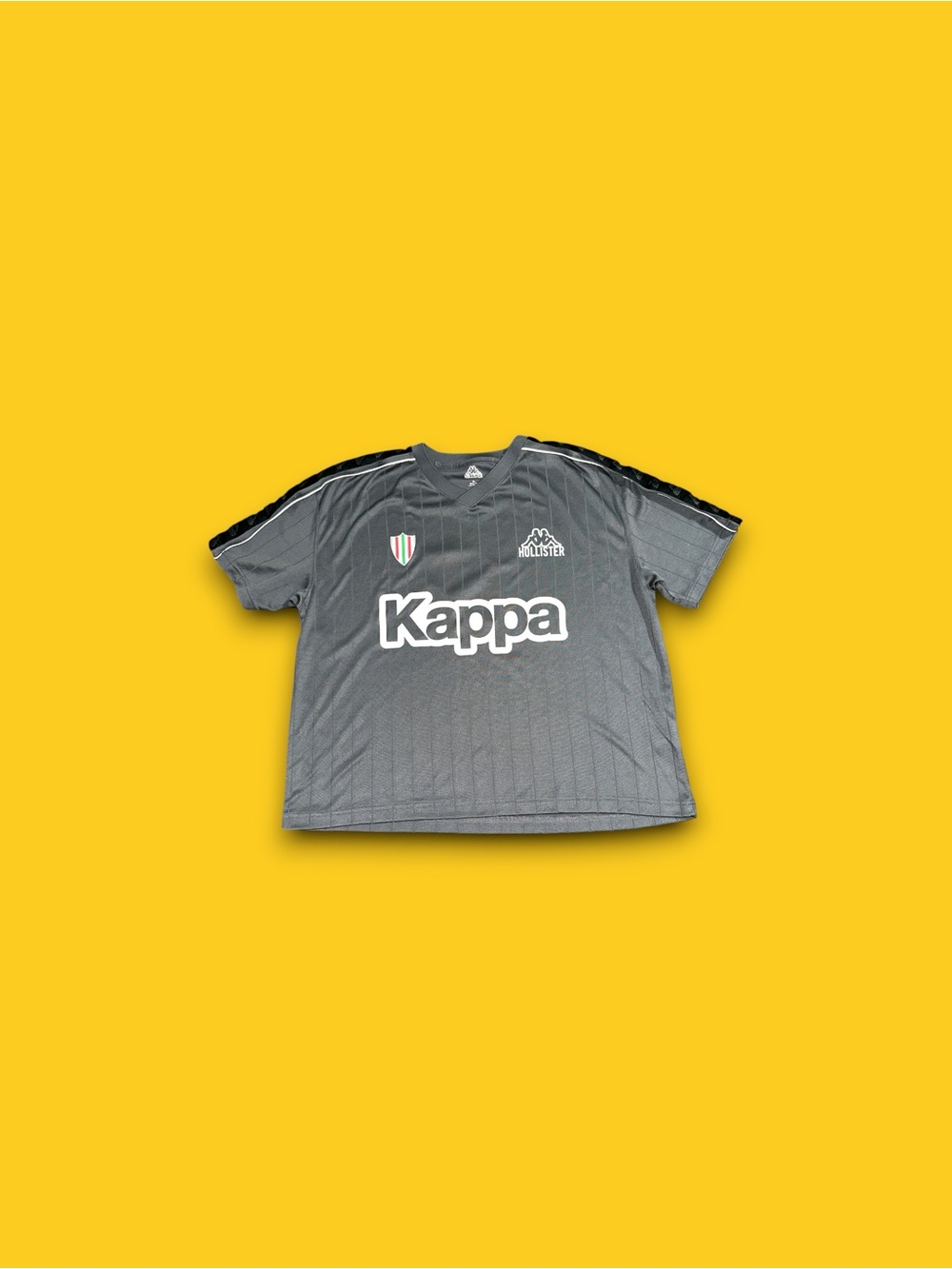Kappa x Hollister boxy fit soccer jersey #2 grey men’s XL